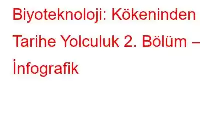 Biyoteknoloji: Kökeninden Tarihe Yolculuk 2. Bölüm – İnfografik