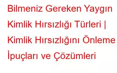 Bilmeniz Gereken Yaygın Kimlik Hırsızlığı Türleri | Kimlik Hırsızlığını Önleme İpuçları ve Çözümleri