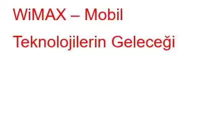 WiMAX – Mobil Teknolojilerin Geleceği