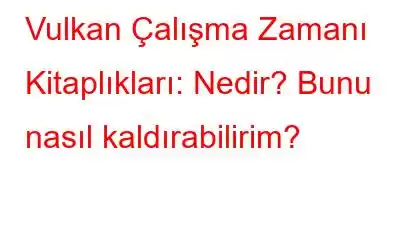 Vulkan Çalışma Zamanı Kitaplıkları: Nedir? Bunu nasıl kaldırabilirim?