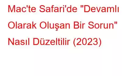 Mac'te Safari'de 