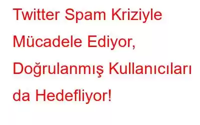 Twitter Spam Kriziyle Mücadele Ediyor, Doğrulanmış Kullanıcıları da Hedefliyor!