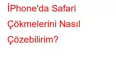 İPhone'da Safari Çökmelerini Nasıl Çözebilirim?