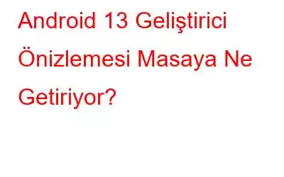 Android 13 Geliştirici Önizlemesi Masaya Ne Getiriyor?