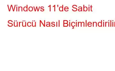 Windows 11'de Sabit Sürücü Nasıl Biçimlendirilir