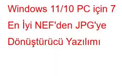 Windows 11/10 PC için 7 En İyi NEF'den JPG'ye Dönüştürücü Yazılımı