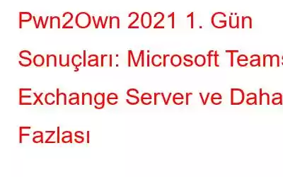 Pwn2Own 2021 1. Gün Sonuçları: Microsoft Teams, Exchange Server ve Daha Fazlası