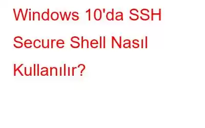 Windows 10'da SSH Secure Shell Nasıl Kullanılır?