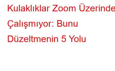 Kulaklıklar Zoom Üzerinde Çalışmıyor: Bunu Düzeltmenin 5 Yolu