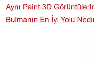 Aynı Paint 3D Görüntülerini Bulmanın En İyi Yolu Nedir?