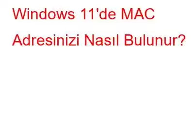 Windows 11'de MAC Adresinizi Nasıl Bulunur?