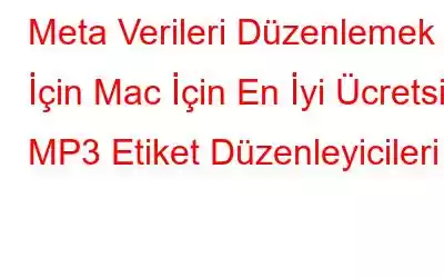 Meta Verileri Düzenlemek İçin Mac İçin En İyi Ücretsiz MP3 Etiket Düzenleyicileri