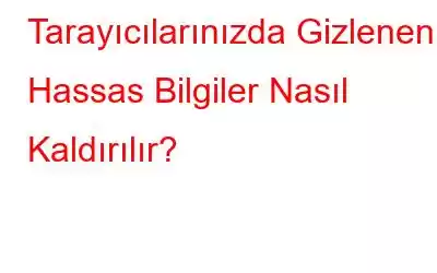 Tarayıcılarınızda Gizlenen Hassas Bilgiler Nasıl Kaldırılır?