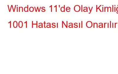 Windows 11'de Olay Kimliği 1001 Hatası Nasıl Onarılır