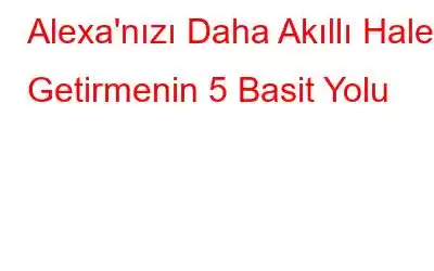 Alexa'nızı Daha Akıllı Hale Getirmenin 5 Basit Yolu