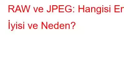 RAW ve JPEG: Hangisi En İyisi ve Neden?