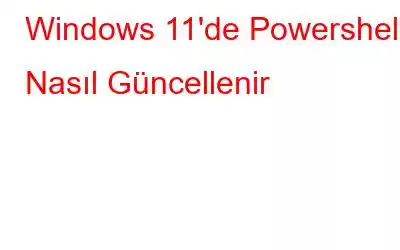 Windows 11'de Powershell Nasıl Güncellenir