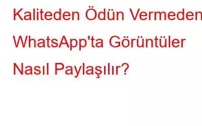 Kaliteden Ödün Vermeden WhatsApp'ta Görüntüler Nasıl Paylaşılır?