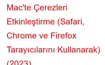 Mac'te Çerezleri Etkinleştirme (Safari, Chrome ve Firefox Tarayıcılarını Kullanarak) (2023)