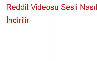 Reddit Videosu Sesli Nasıl İndirilir