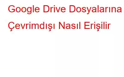 Google Drive Dosyalarına Çevrimdışı Nasıl Erişilir