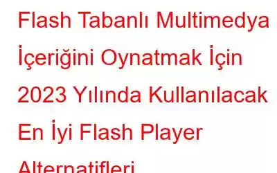 Flash Tabanlı Multimedya İçeriğini Oynatmak İçin 2023 Yılında Kullanılacak En İyi Flash Player Alternatifleri