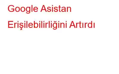 Google Asistan Erişilebilirliğini Artırdı