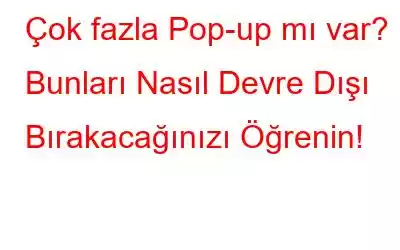 Çok fazla Pop-up mı var? Bunları Nasıl Devre Dışı Bırakacağınızı Öğrenin!