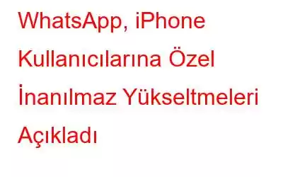 WhatsApp, iPhone Kullanıcılarına Özel İnanılmaz Yükseltmeleri Açıkladı