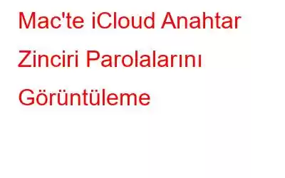 Mac'te iCloud Anahtar Zinciri Parolalarını Görüntüleme