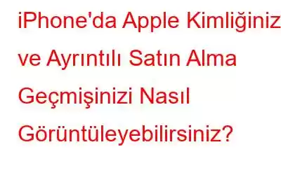 iPhone'da Apple Kimliğinizi ve Ayrıntılı Satın Alma Geçmişinizi Nasıl Görüntüleyebilirsiniz?