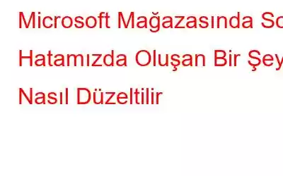 Microsoft Mağazasında Son Hatamızda Oluşan Bir Şey Nasıl Düzeltilir