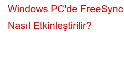 Windows PC'de FreeSync Nasıl Etkinleştirilir?