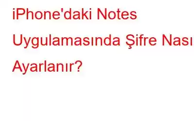 iPhone'daki Notes Uygulamasında Şifre Nasıl Ayarlanır?