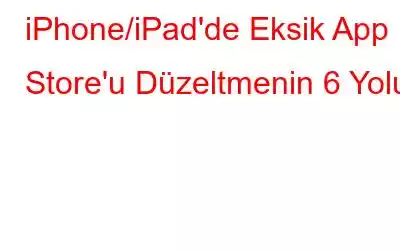 iPhone/iPad'de Eksik App Store'u Düzeltmenin 6 Yolu