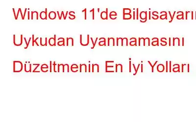 Windows 11'de Bilgisayarın Uykudan Uyanmamasını Düzeltmenin En İyi Yolları