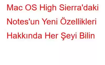 Mac OS High Sierra'daki Notes'un Yeni Özellikleri Hakkında Her Şeyi Bilin