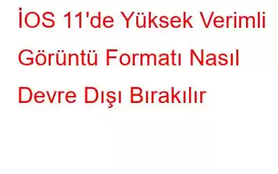 İOS 11'de Yüksek Verimli Görüntü Formatı Nasıl Devre Dışı Bırakılır