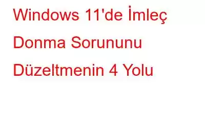 Windows 11'de İmleç Donma Sorununu Düzeltmenin 4 Yolu