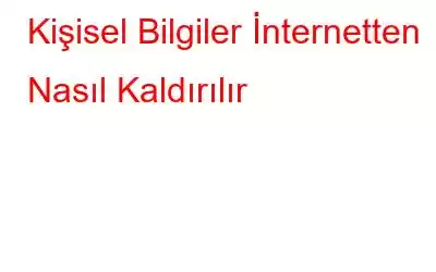 Kişisel Bilgiler İnternetten Nasıl Kaldırılır