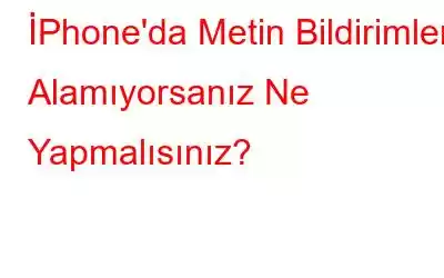 İPhone'da Metin Bildirimleri Alamıyorsanız Ne Yapmalısınız?