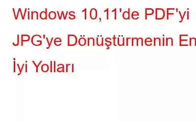 Windows 10,11'de PDF'yi JPG'ye Dönüştürmenin En İyi Yolları