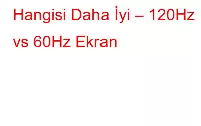 Hangisi Daha İyi – 120Hz vs 60Hz Ekran