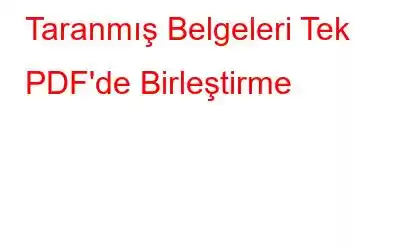 Taranmış Belgeleri Tek PDF'de Birleştirme