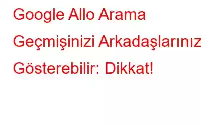 Google Allo Arama Geçmişinizi Arkadaşlarınıza Gösterebilir: Dikkat!