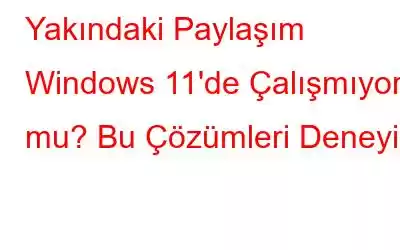 Yakındaki Paylaşım Windows 11'de Çalışmıyor mu? Bu Çözümleri Deneyin!