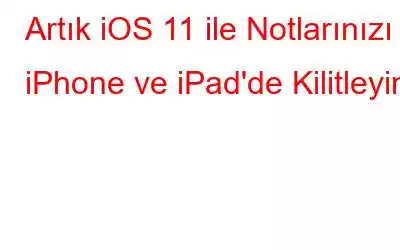 Artık iOS 11 ile Notlarınızı iPhone ve iPad'de Kilitleyin