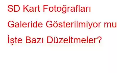 SD Kart Fotoğrafları Galeride Gösterilmiyor mu? İşte Bazı Düzeltmeler?