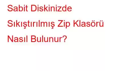 Sabit Diskinizde Sıkıştırılmış Zip Klasörü Nasıl Bulunur?