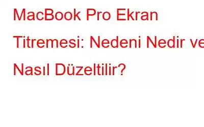 MacBook Pro Ekran Titremesi: Nedeni Nedir ve Nasıl Düzeltilir?